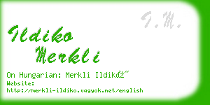 ildiko merkli business card